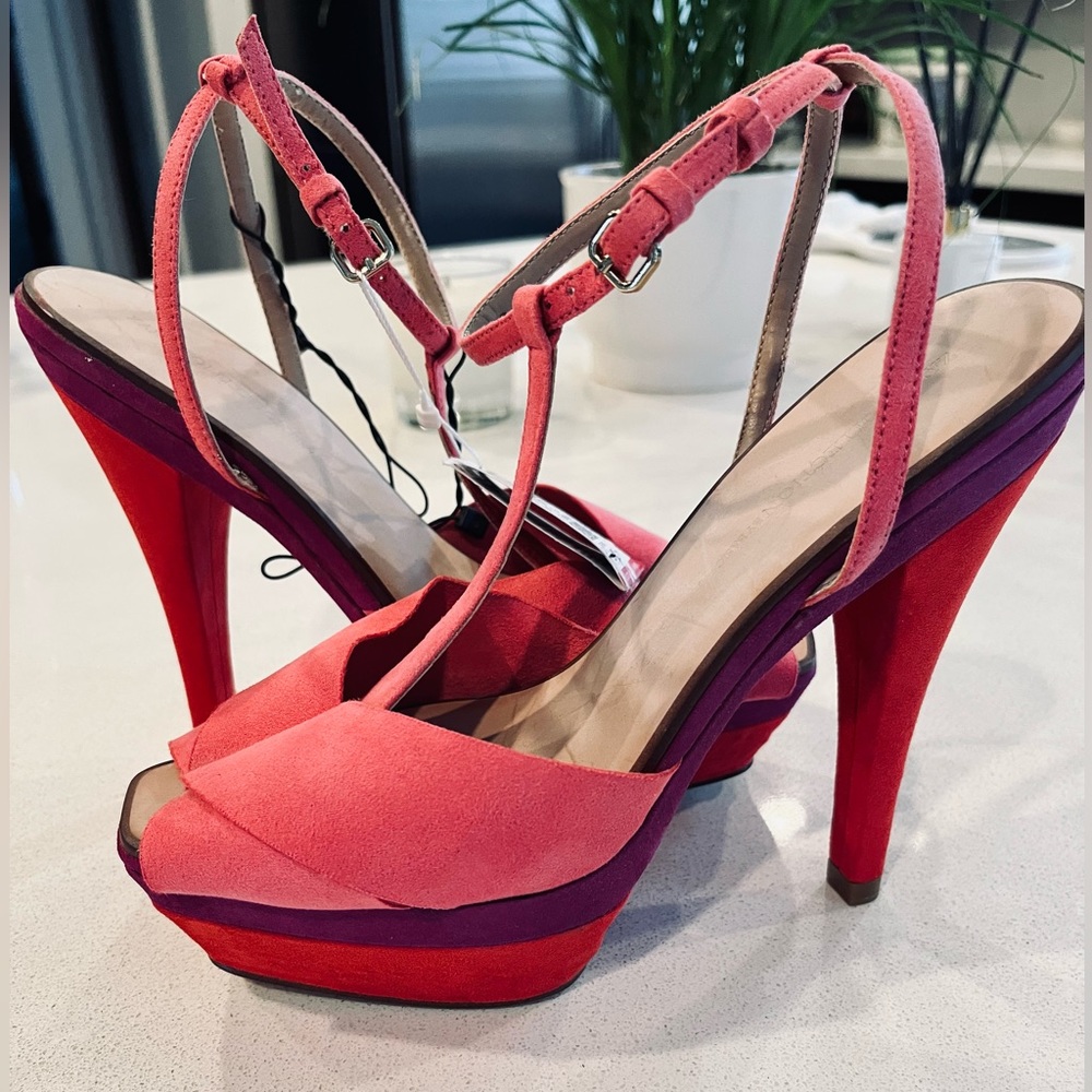 NWT Zara Collection colour block platform heels